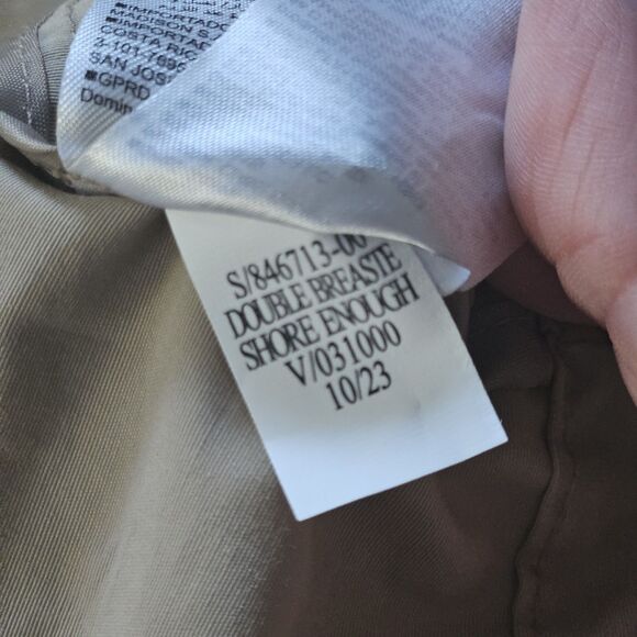 Old Navy Womens Size Small Oversized Khaki Double Breasted Trench Coat Rain NWT - Picture 11 of 11